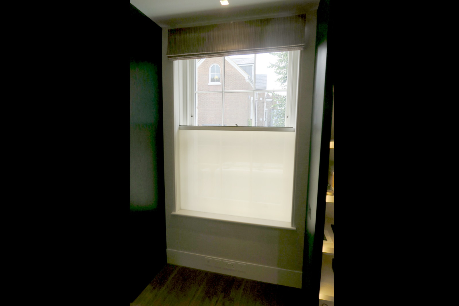 lutron bottom-up roller blind