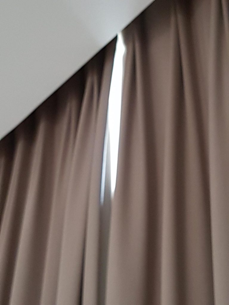 blackout curtain overlap arm
